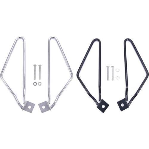 Motorcycle Black Saddle Bag Support Bars Mount Bracket 883 Motorcycle Accessories Retro Bag Bracket Side Box best service