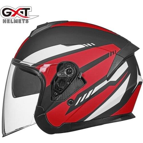 New Motorcycle Half Face Helmet ABS Motorbike Double Lens Electric Safety Helmets Women/Men Moto Casque Capacetes