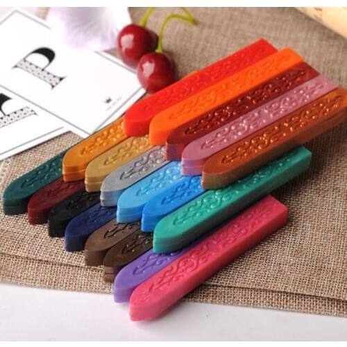 18 Colors Colorful Retro Wax Set Fire Paint Seal Accessories DIY Paper Envelope Decoration Delicate Stamp for Wedding Invitation