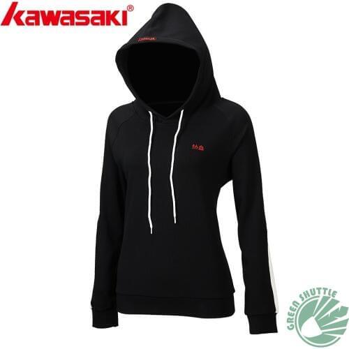 2020 New Genuine Kawasaki Badminton Shirt for Couples Dress Breathable Hooded fleece T-Shirt LT-R1412 R2412