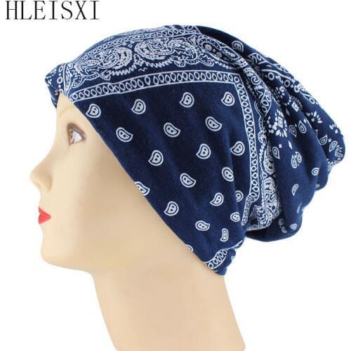 New Fashion Women Autumn Warm Cotton Beanies Skullies Girls Vintage Hat Scarf Two Used Female Bonnet Hot Sale