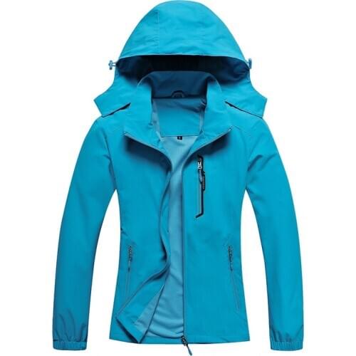 Men and women spring and summer outdoor hiking mountaineering suit couple waterproof and breathable thin coat