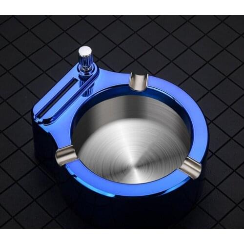 Retro Metal Ashtray Ten Thousand Match Lighter Multifunction Ashtray