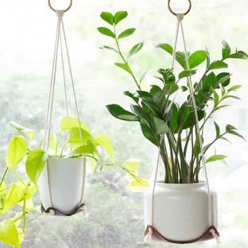 Faux Leather Garden Plant Flower Pot Hanger Wall Home Pouch Basket Balcony Decor
