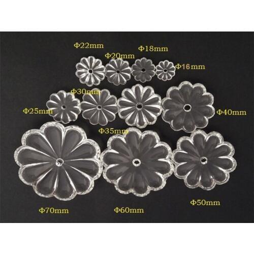 Camal 16/18/20/22/25/30/40mm Clear Rosette Flower Bead Crystal Prisms Pendant Chandelier Curtain Lamp Parts Wedding Decoration