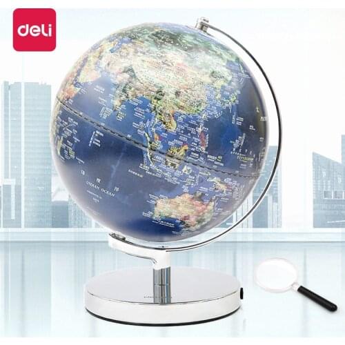 World light earth 3d map education geography ideal metal support micro accessories office globe bilingual geography teaching