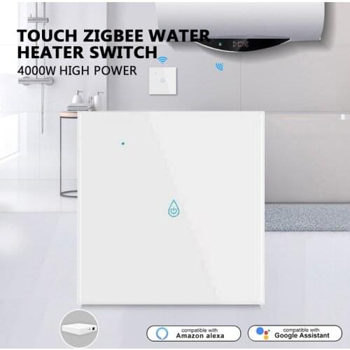 Tuya Zigbee 20A Smart Water Heater Touch Switch Wall Switch Timing Smart Life Remote Control For Google Home Alexa Need Gateway