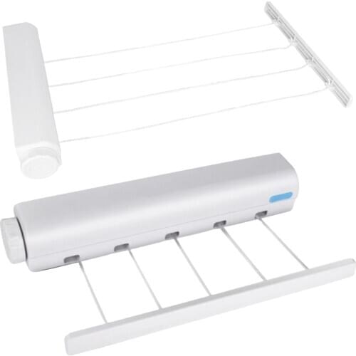 Retractable Clothes Line Laundry Drying Rack Wall Clothing Towel er Line Rope Bathroom Clothes Dryer
