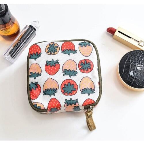Women Tampon Storage Bag Sanitary Pad Pouch Napkin Cosmetic Bags Organizer Ladies Makeup Bag Girls Tampon Holder Organizer