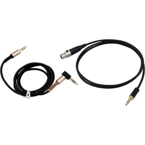 1 Pcs 3.5mm Jack Elbow Headphone Car Aux Audio Extension Cable & 1 Pcs 3.5mm Jack to 3Pin Mini XLR Female 0.3M