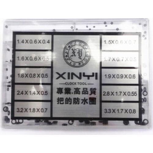 10 Size 1.4-3.3mm Rubber Watch Crown Gasket O-Ring O Ring Repair Set Assortment for Watchmaker