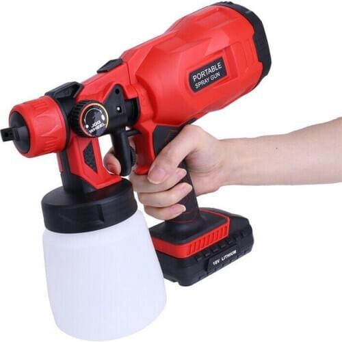 18V Electric Cordless Spray Gun 800ml Household Paint Sprayer High Pressure Flow Control Easy Airbrush Spraying Power Tools