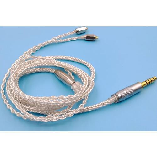 2.5/3.5/4.4 headphone balance line 8 strands of single crystal copper silver plated MMCX interface headphone upgrade line