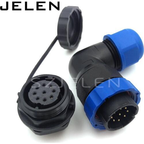 SD20 9 pin waterproof connector IP68 Panel Mount connectors power cable wire connector plug and socket