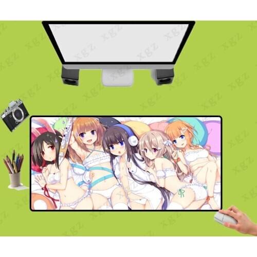 XGZ High Quality Anime Girl Large Natural Rubber Mouse Pad Waterproof Non-slip Gaming Table Mouse Pad Keyboard Pad Desk Mat