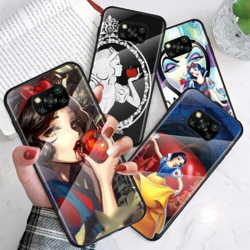 Tempered Glass Shell Luxury Cover Fairytale Snow White For Xiaomi Mi POCO F3 F2 X3 NFC X2 M2 Pro Shockproof Phone Case