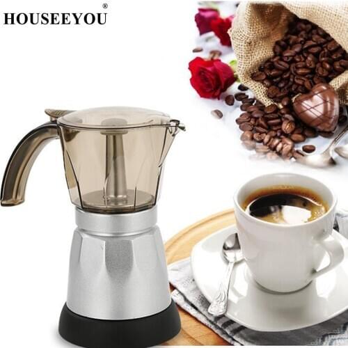 480W 150ml/300ml Electric Coffee Maker 6 Cups Stovetop Espresso Coffee Machine Handy Portable Mocha Coffee Pot for Home Bar