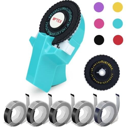 Labeling Machine for Motex E101 Typewriter with 9mm Label Tapes Compatible Dymo Labeller dymo tape 3D Embossing Tape DIY Manual