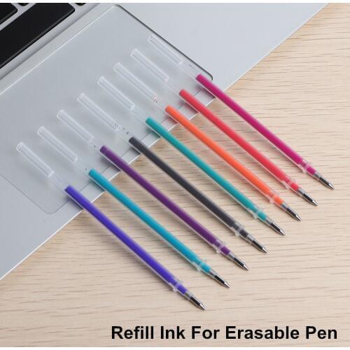 16PCS/LOT Gel Pen Refill Plastic Erasable Pens Refill Temperature Control Erase Refill Student Writing 0.5 Erasable Gel Ink Pen