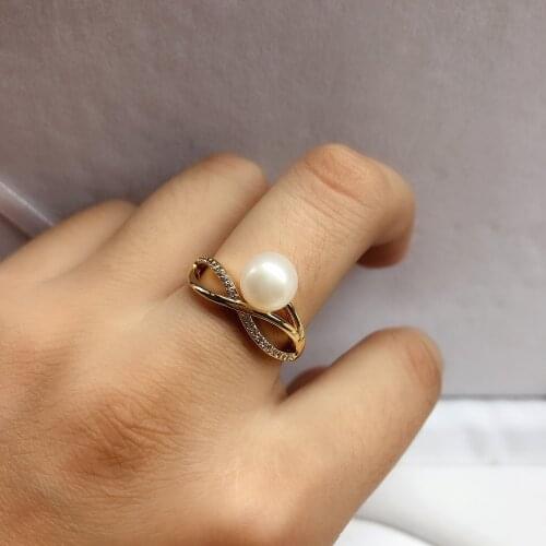 Hot Cheap Ring Mountings Findings Settings Adjustable Ring Jewelry Parts Fittings Party Accessories for Pearl Beads Stones