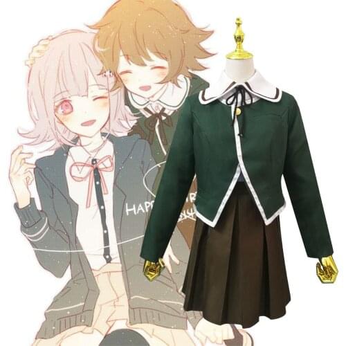 Danganronpa Chihiro Fujisaki Cosplay Costume For Women Girls full set costume
