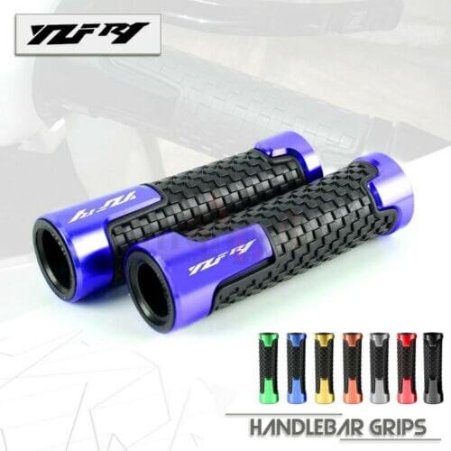7/8"22mm Motorcycle Accessories Universal CNC Aluminum+Rubber Handle Grips for Yamaha YZF-R1 YZF R1/R1M/R1S YZF1000