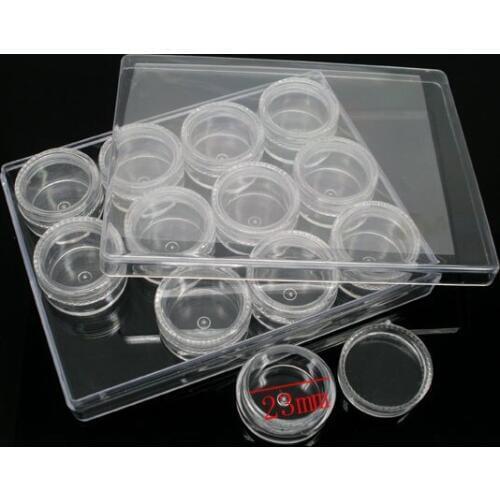 8SEASONS 1 Set (12PCs) Clear Beads Display Storage Box 30mmx17mm (B06223)