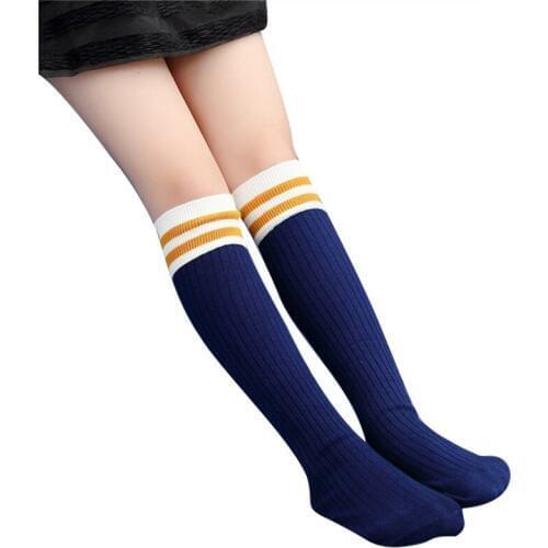 Autumn Winter Warm Baby Girl Striped In Stock Soft Knitting Stretch Children Socks Infant Kids Girl Sock Strip Keep Warm Wear