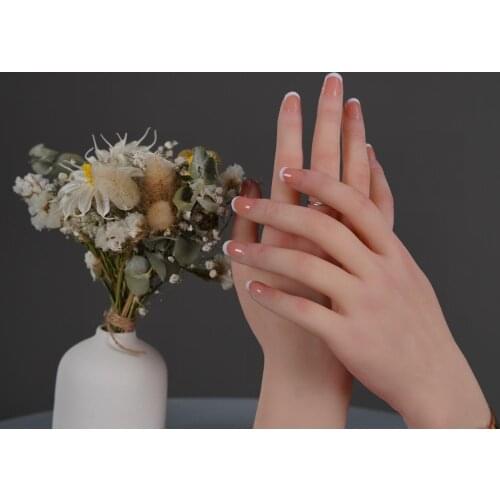 High Simulation Silicone TPE Material Realistic Female Hand Model For Nail Art Finger Bendable Mannequin Display Jewelry Props