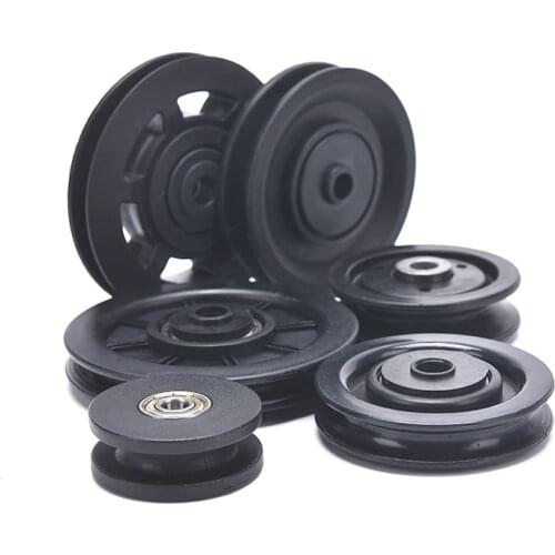 Universal 70mm/90mm/105mm Diameter Wearproof Nylon Bearing Pulley Wheel Cable Gym Fitness Equipment Part