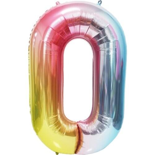 40 Inch Large Number Aluminum Film Balloon Gold Silver Rose Gold Green Birthday Party Party Decoration Birthday Child Decoration