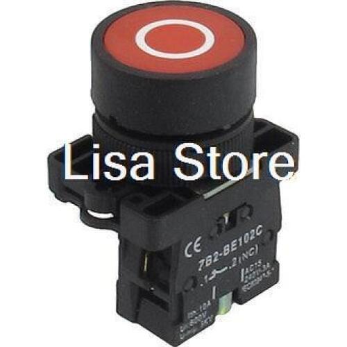 ZB2-EA4322 NC Normally Closed Red Sign Ignition Momentary Push Button Switch