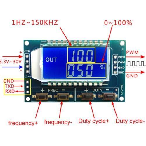 1Hz-150Khz Signal Generator Module Adjustable PWM Pulse Frequency Generator