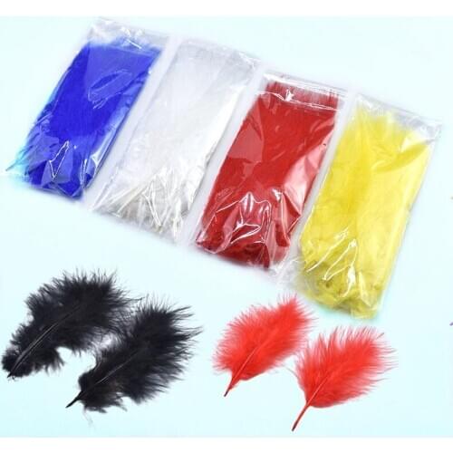 17 Color 20Pcs Natural Plume Fluffy Turkey Feathers for Crafts 10-15Cm Dyed Feathers DIY Home Party Jewelry Accessories