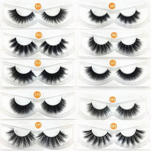 3 Pairs 3D free shipping Mink False Eyelashes Handmade Fake Eyelash Extension Natural Easy To Wear Thick Soft Hair silk lashes