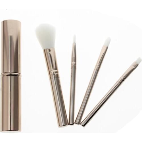 4 in 1 12.3*2.2cm High Quality Great Good Cheap Recommended Nice Foundation Face Cosmetic Makeup Brush Set With Holder Case