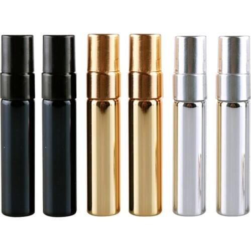 5ML Portable UV Glass Refillable Perfume Bottle With Aluminum Atomizer Spray Bottles Sample Empty Containers Make Up Tools