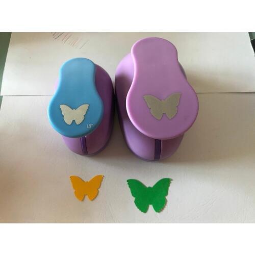Free ship 2pcs butterfly shapes craft punch diy puncher paper cutter scrapbooking punches foam hole punch (2" and 1.5 ")