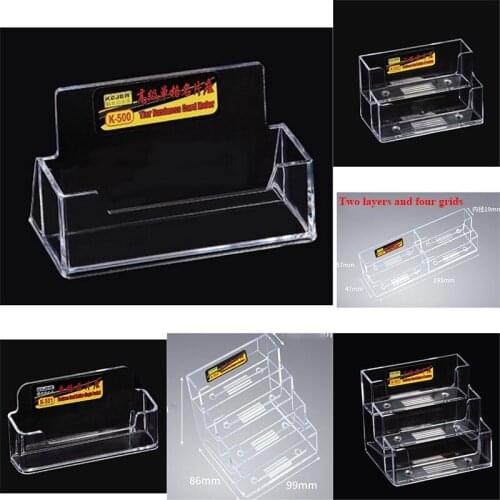 Card Holder Transparent Acrylic Desktop Office Business Counter Top Display