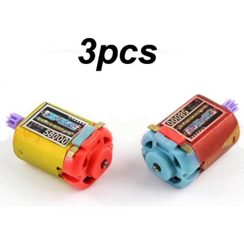 3PC 4WD Motor 58000RPM Power s Competitive Long Shaft Core Suit Slopes Bends for RC Tamiya Mini Racing Car Model
