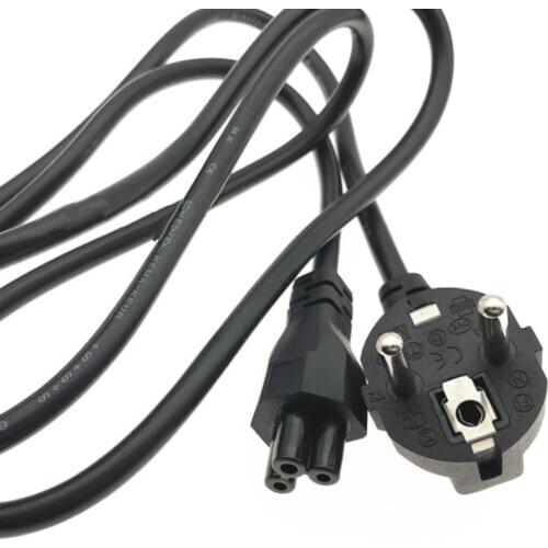 EU European Power Cord Euro EU Plug C5 Cloverleaf Power Supply Lead Cable 1.5m 5ft For Notebook Laptop PC Computer AC Adapters
