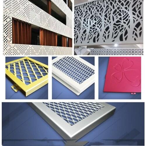 Customized processing of aluminum veneer curtain wall aluminum profile hollow punching plate aluminum square pipe ceiling extern