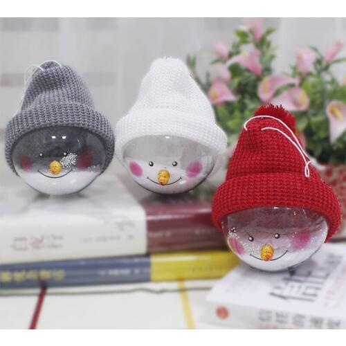 Creative Christmas snowman children toys plastic Christmas ball Christmas pendant gifts