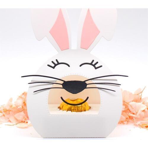 KSCRAFT Easter Bunny Favor Bag Metal Cutting Dies Stencils for DIY Scrapbooking Decorative Embossing DIY Paper Cards