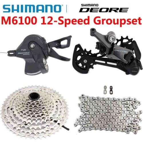 NEW SHIMANO DEORE M6100 12s Groupset Mountain Bike M6100 Shifte SGS Rear Derailleur 10-51T Cassette M6100 Chain Bicycle Parts
