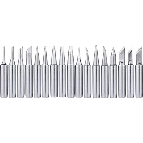 17Pcs Soldering Tips Kit 900M Lead-Free Solder Iron Tip Welding Replacement Accessories for Hakko Yihua Solder Station