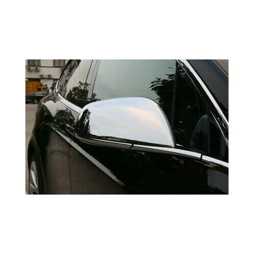 ABS Chrome Rearview Mirror Side Mirror Cover Trim 2pcs For Tesla Model 3 18-20