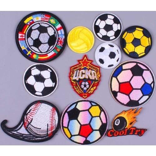 DIY PFC CSKA Moscow Football Club Badges Embroidered Patches Iron on Patches On Clothes Soccer Ball Patch Sport Patch Applique H