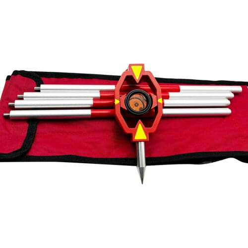 New Mini Prism with aluminium alloy 4 Poles FOR Total Stations offset -30/0 mm TOTAL STATIONS MINI PRISM