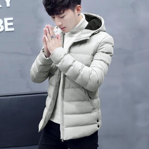 Cotton-padded Clothes Mens Winter Jacket Cotton-padded Clothes Mens Cotton-padded Jacket Slim Fit Hooded